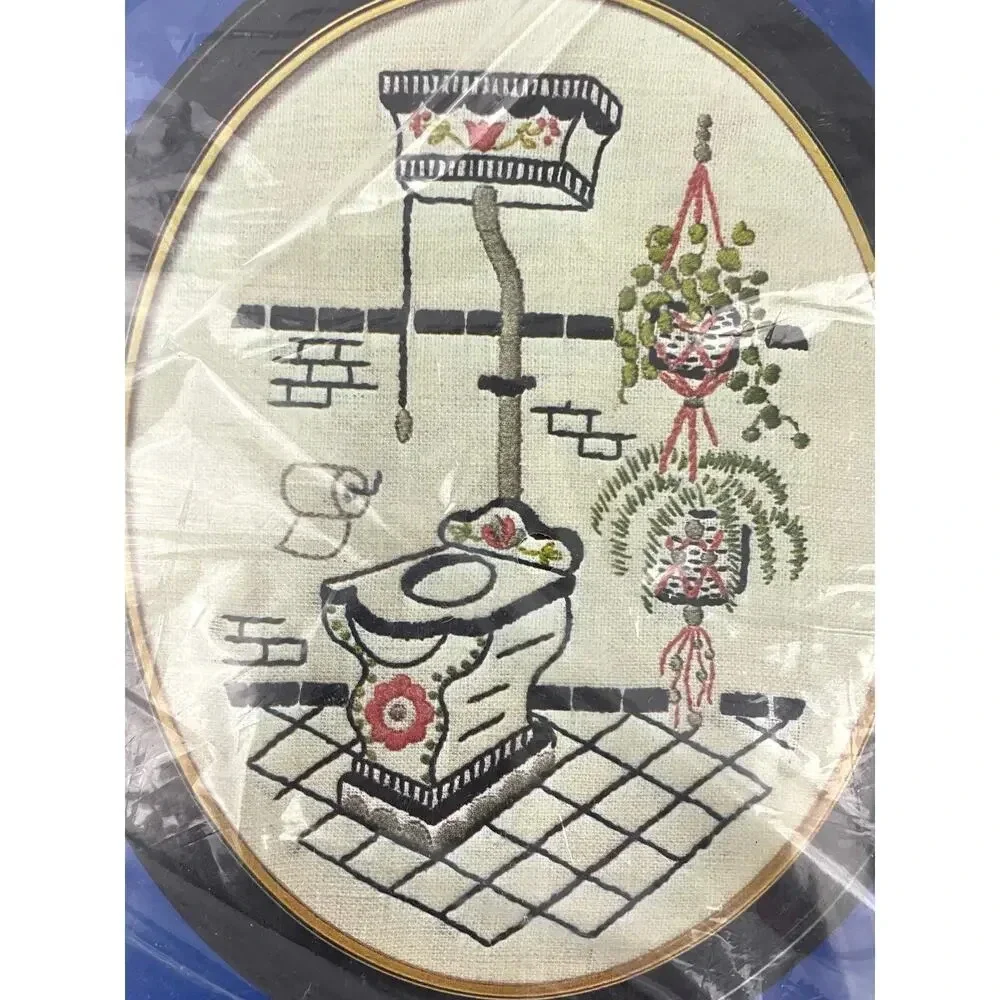 VTG Needles N' Hoops Victorian John Sampler Floss Embroidery Linen Kit #241‎ NEW